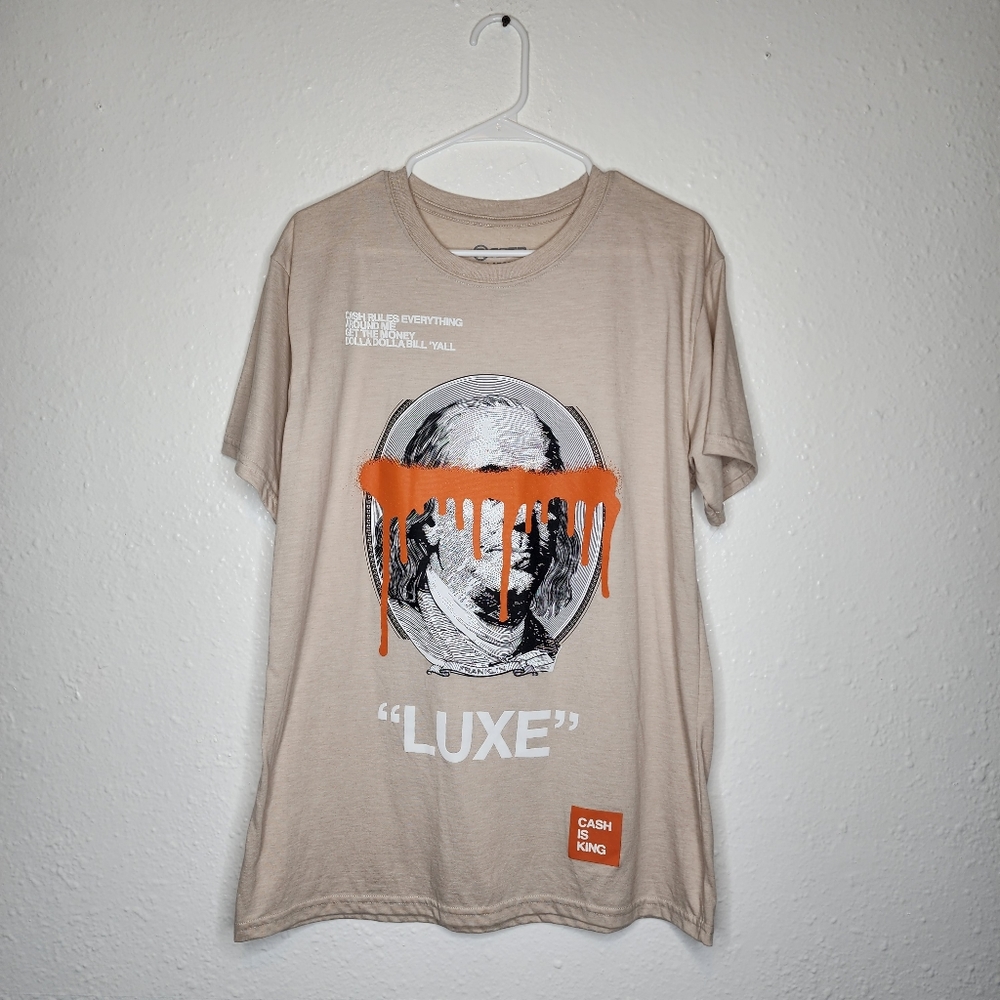 RGSTR Cash is King "LUXE" graphic Shirt Size L